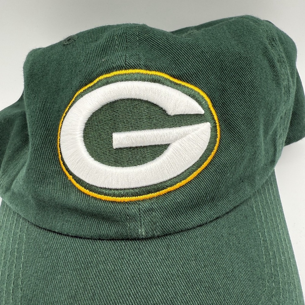 Green Bay Packers NFL Team Apparel Strapback Hat Green Gold Vintage Dad Cap - Picture 4 of 6